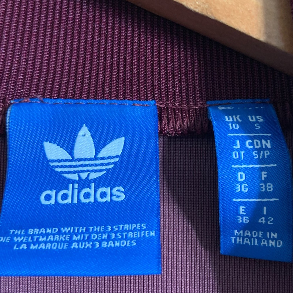 Adidas Velvet Vibes Maroon Mini Dress Small - Picture 9 of 10